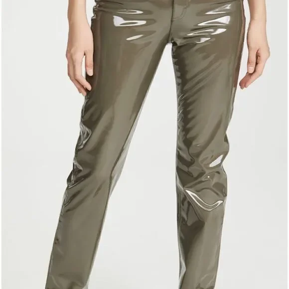 Rag & Bone Nina High Rise Jean Cigarette Vinyl Pants - Picture 2 of 6